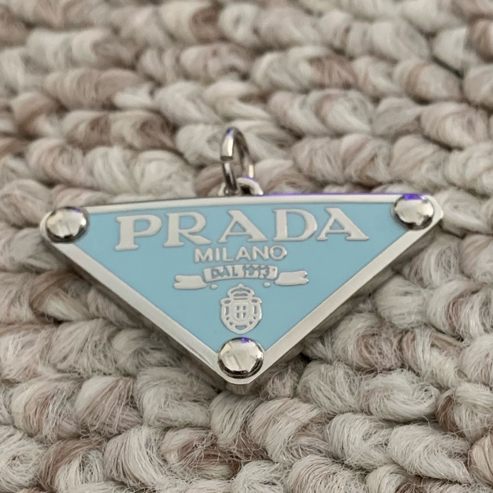 Upcycled Blue and Silver Charm Pendant